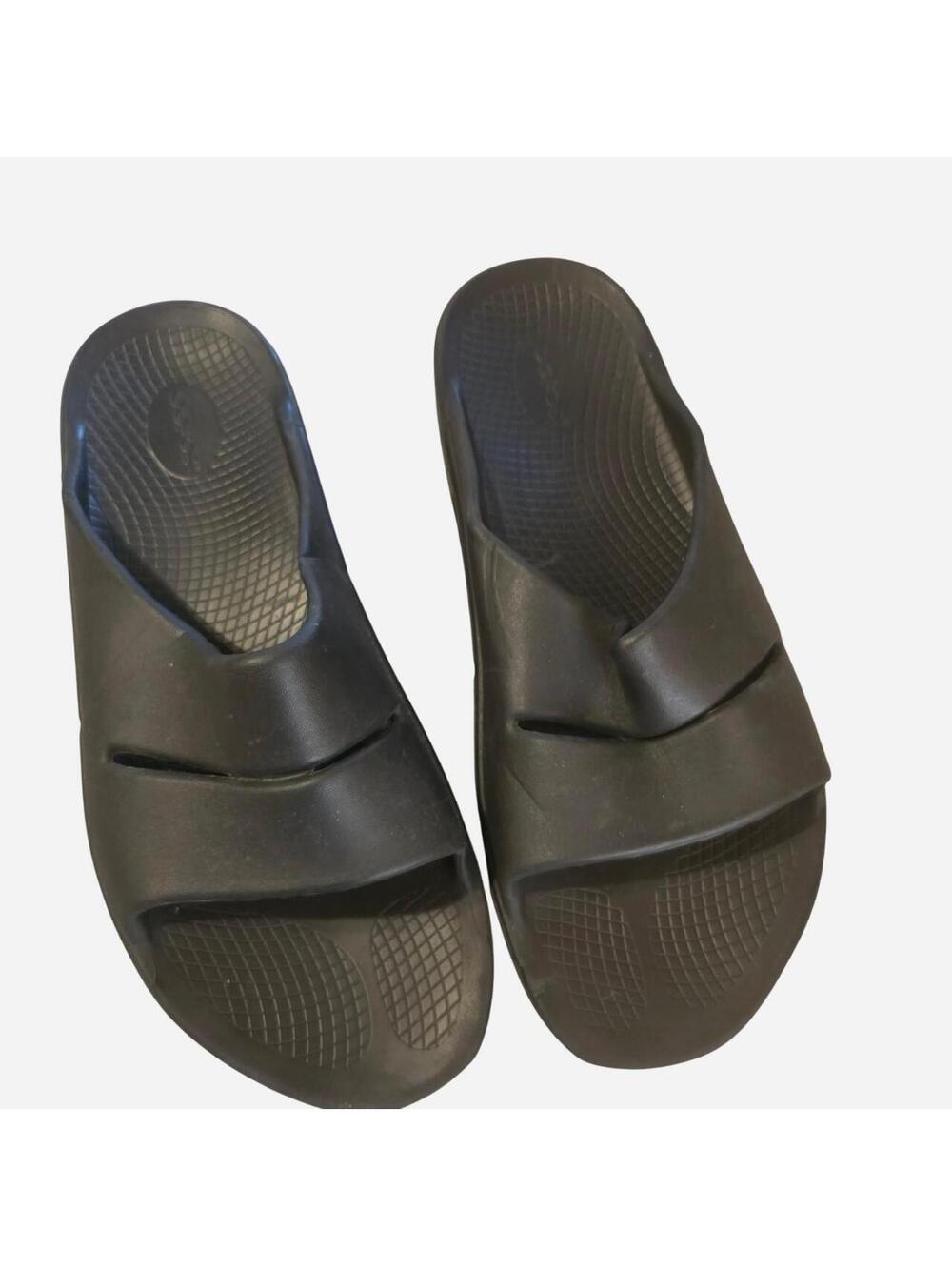 OOFOS Ooahh Black Recovery Slide Sandals Men's Size 14